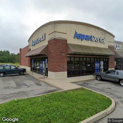 Thumbnail image of the front of a dentist office practice with the name Aspen Dental which is located in Indianapolis, IN