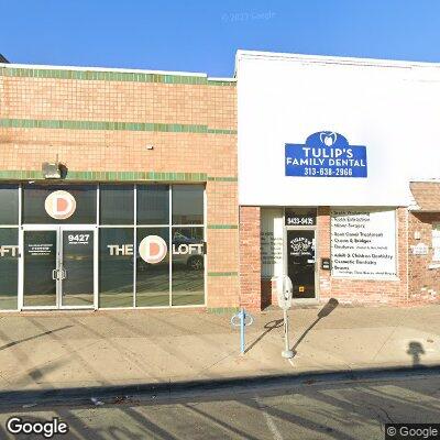 Thumbnail image of the front of a dentist office practice with the name Happy Smile Family Dental which is located in Hamtramck, MI