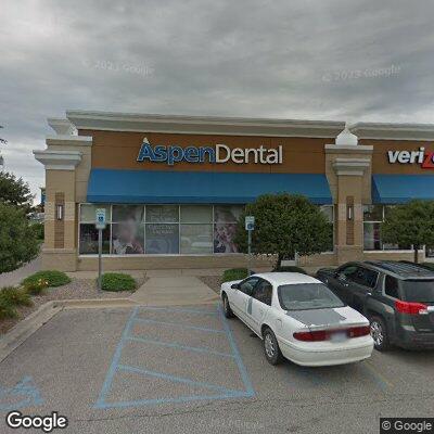 Thumbnail image of the front of a dentist office practice with the name Aspen Dental which is located in Bay City, MI