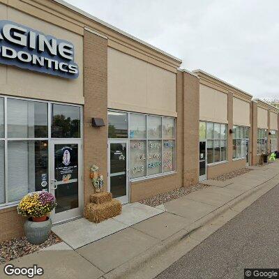 Thumbnail image of the front of a dentist office practice with the name Imagine Orthodontics which is located in Rogers, MN