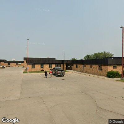 Thumbnail image of the front of a dentist office practice with the name Jerauld County Dental Clinic which is located in Wessington Springs, SD