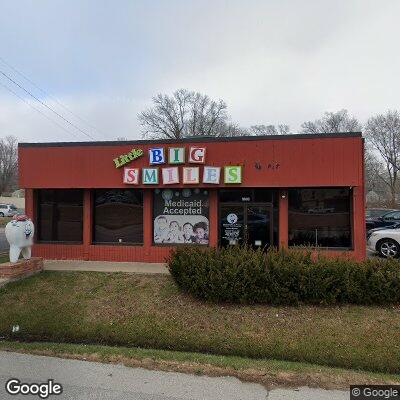 Thumbnail image of the front of a dentist office practice with the name Little Big Smiles which is located in Raytown, MO