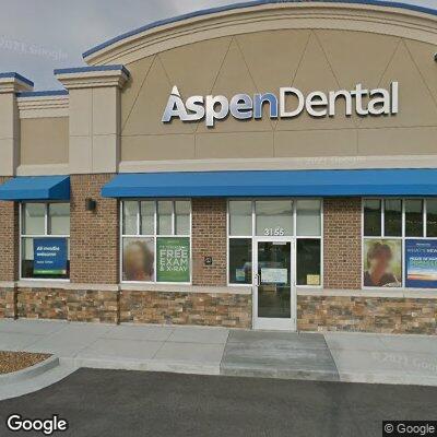 Thumbnail image of the front of a dentist office practice with the name Aspen Dental which is located in Washington, MO