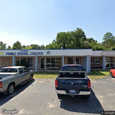 Thumbnail image of the front of a dentist office practice with the name Columbia Family Dental Center which is located in West Columbia, SC