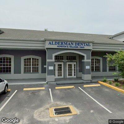 Thumbnail image of the front of a dentist office practice with the name Alderman Dental which is located in Palm Harbor, FL