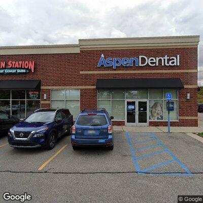 Thumbnail image of the front of a dentist office practice with the name Aspen Dental which is located in Taylor, MI