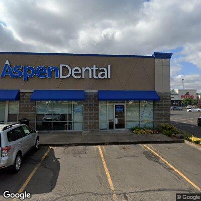 Thumbnail image of the front of a dentist office practice with the name Aspen Dental which is located in Mcminnville, OR