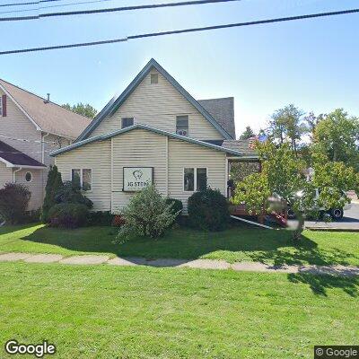 Thumbnail image of the front of a dentist office practice with the name J G Stein General Dentistry which is located in Olean, NY