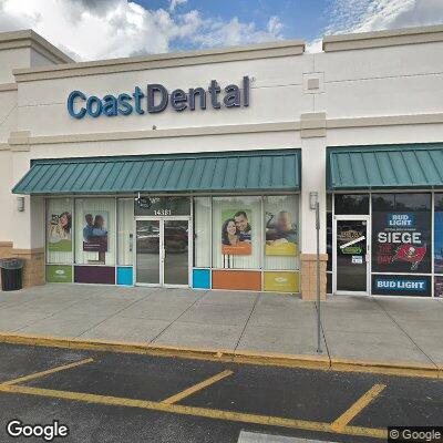 Thumbnail image of the front of a dentist office practice with the name Coast Dental which is located in Spring Hill, FL