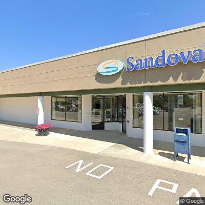 Thumbnail image of the front of a dentist office practice with the name Sandoval Dental Care which is located in Muskego, WI