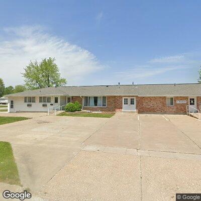 Thumbnail image of the front of a dentist office practice with the name Shroyer Family Dental which is located in West Point, IA