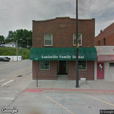 Thumbnail image of the front of a dentist office practice with the name Louisville Family Dental which is located in Louisville, NE