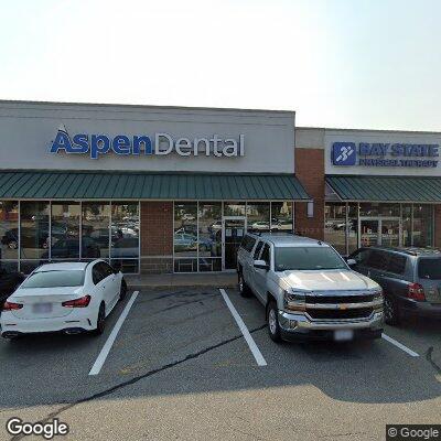 Thumbnail image of the front of a dentist office practice with the name Aspen Dental which is located in Haverhill, MA