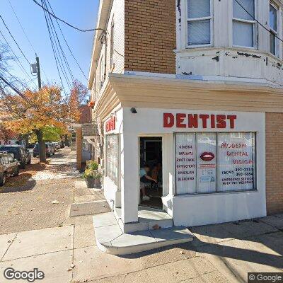 Thumbnail image of the front of a dentist office practice with the name Modern Dental Vision which is located in Trenton, NJ