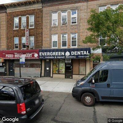 Thumbnail image of the front of a dentist office practice with the name Evergreen Dentistry which is located in Glendale, NY