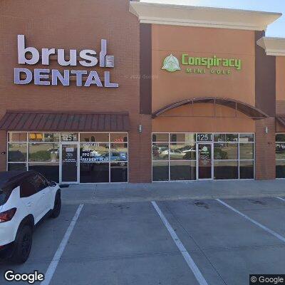 Thumbnail image of the front of a dentist office practice with the name Brush Dental which is located in Royse City, TX