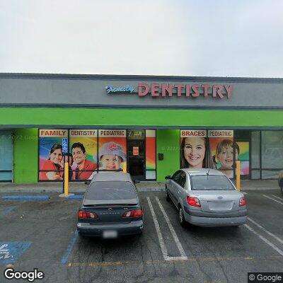 Thumbnail image of the front of a dentist office practice with the name Family Dental Group which is located in Los Angeles, CA