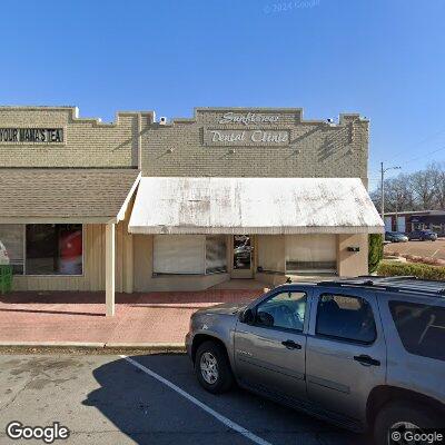 Thumbnail image of the front of a dentist office practice with the name Sunflower Dental Clinic which is located in Ruleville, MS