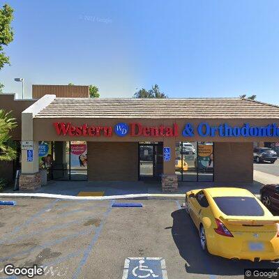 Thumbnail image of the front of a dentist office practice with the name Western Dental & Orthodontics which is located in Pasadena, CA