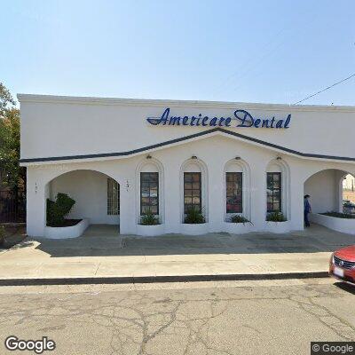 Thumbnail image of the front of a dentist office practice with the name Americare Dental which is located in Porterville, CA