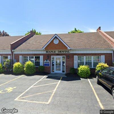 Thumbnail image of the front of a dentist office practice with the name Maple Dental which is located in Amherst, NY