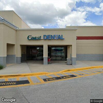 Thumbnail image of the front of a dentist office practice with the name Coast Dental which is located in Tarpon Springs, FL