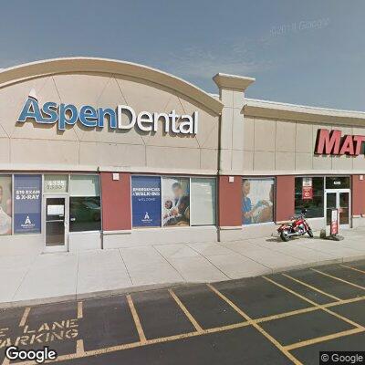 Thumbnail image of the front of a dentist office practice with the name Aspen Dental which is located in Cleveland, TN