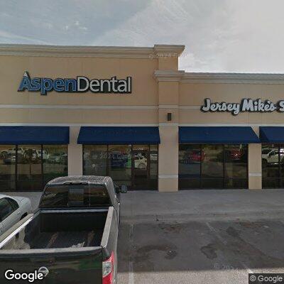 Thumbnail image of the front of a dentist office practice with the name Aspen Dental which is located in Midland, TX