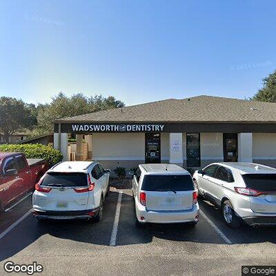 Thumbnail image of the front of a dentist office practice with the name Dentistry Drs. Rusty & Lisa Wadsworth which is located in Lady Lake, FL