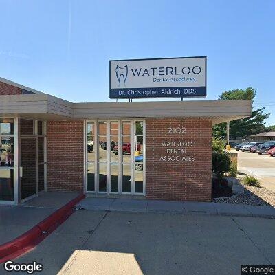 Thumbnail image of the front of a dentist office practice with the name Waterloo Dental Associates which is located in Waterloo, IA