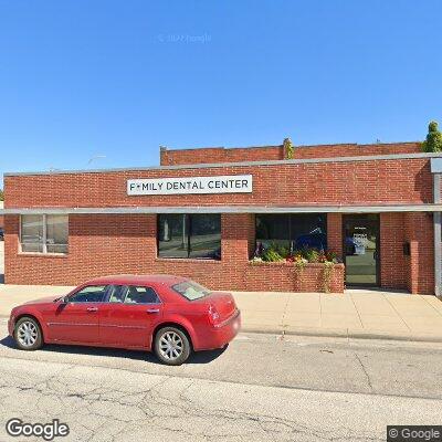 Thumbnail image of the front of a dentist office practice with the name Family Dental Center which is located in Atlantic, IA