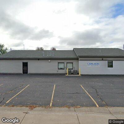 Thumbnail image of the front of a dentist office practice with the name Carlson Orthodontics which is located in Cloquet, MN