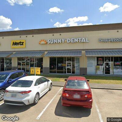 Thumbnail image of the front of a dentist office practice with the name Sunny Dental which is located in Houston, TX