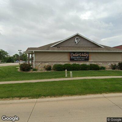 Thumbnail image of the front of a dentist office practice with the name Cedar Valley Family Dentistry which is located in Marion, IA