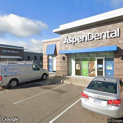 Thumbnail image of the front of a dentist office practice with the name Aspen Dental which is located in Minneapolis, MN