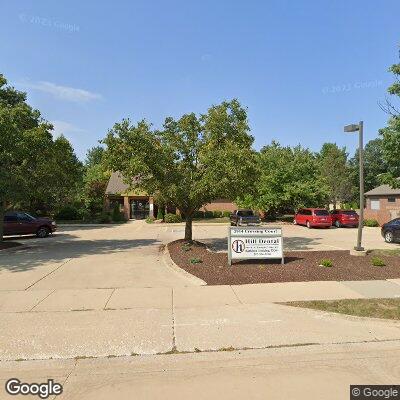 Thumbnail image of the front of a dentist office practice with the name Hill Dental which is located in Champaign, IL