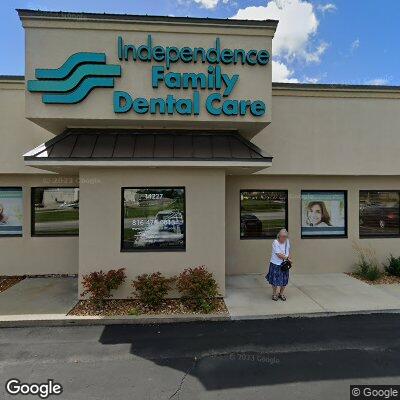 Thumbnail image of the front of a dentist office practice with the name Independence Family Dental Care which is located in Kansas City, MO