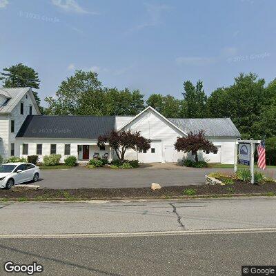 Thumbnail image of the front of a dentist office practice with the name White Mountain Orthodontics which is located in Naples, ME