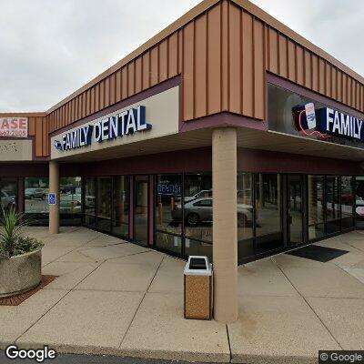 Thumbnail image of the front of a dentist office practice with the name River's Bend Family Dental Clinic which is located in Anoka, MN