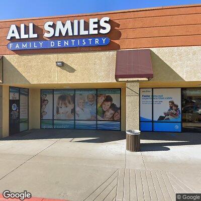 Thumbnail image of the front of a dentist office practice with the name All Smiles Family Dentistry which is located in Reno, NV