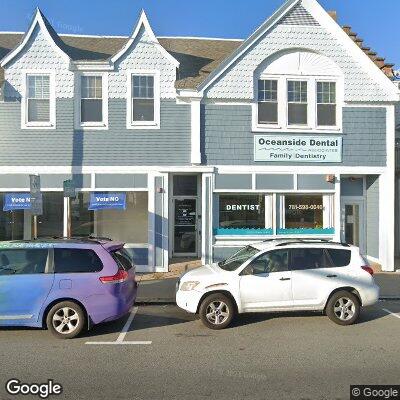 Thumbnail image of the front of a dentist office practice with the name Oceanside Dental Assoc which is located in Swampscott, MA