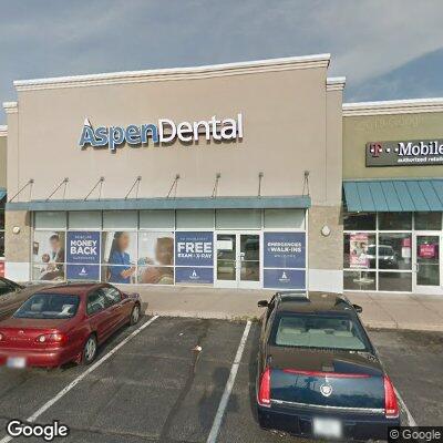 Thumbnail image of the front of a dentist office practice with the name Aspen Dental which is located in Michigan City, IN