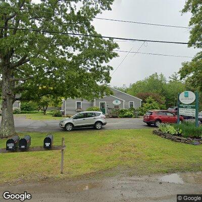 Thumbnail image of the front of a dentist office practice with the name Midcoast Endodontics which is located in Rockport, ME