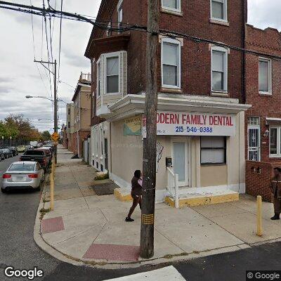 Thumbnail image of the front of a dentist office practice with the name Modern Family Dental which is located in Philadelphia, PA