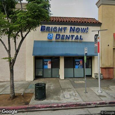 Thumbnail image of the front of a dentist office practice with the name Bright Now! Dental & Orthodontics which is located in Los Angeles, CA