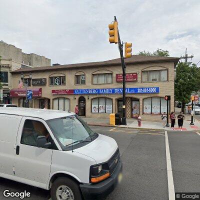 Thumbnail image of the front of a dentist office practice with the name Guttenberg Family Dental which is located in Guttenberg, NJ