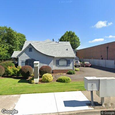 Thumbnail image of the front of a dentist office practice with the name Grant Smith Denture Studio which is located in Eugene, OR