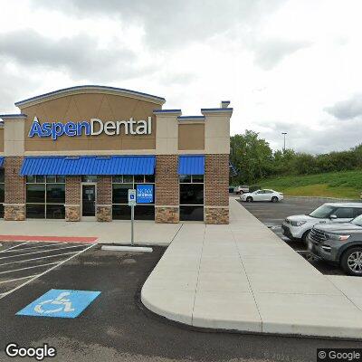 Thumbnail image of the front of a dentist office practice with the name Aspen Dental which is located in Streetsboro, OH