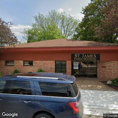 Thumbnail image of the front of a dentist office practice with the name St James Family Dentistry which is located in Saint James, MN