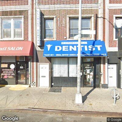 Thumbnail image of the front of a dentist office practice with the name Queens Dental PC which is located in Jamaica, NY